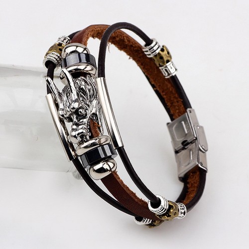Bracciale pelle per - bracciale, uomo