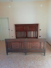 2 letti singoli in legno massello antico, 200×90cm in buone condizioni 