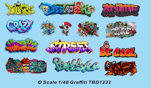 Scale decals graffiti - scale, 1/48