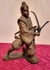 Bronzefigur Bronzeguss Samurai 3,1 kg sehr schöne dekorative Figur