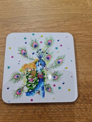 Love lily peacock coaster - peacock,