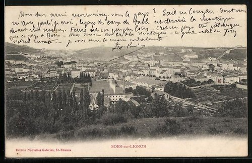 Cpa boën sur lignon vue - cpa,