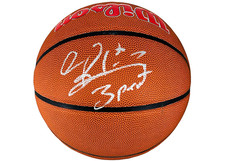 Dennis Rodman firmato 3 torbe insc Chicago Bulls Wilson NBA logo squadra basket