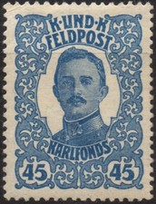 AUSTRIA 1918 - Posta Militare KUK FELDPOST - MLH* 45 heller #AT1