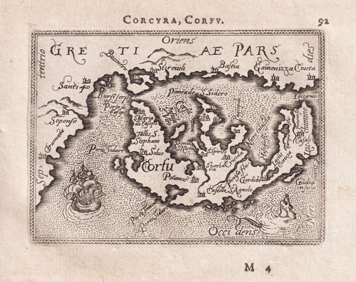 Mappa dell isola corfu - dell'isola,