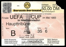 Biglietto 1993 Borussia Dortmund vs Juventus finale Coppa UEFA 38473
