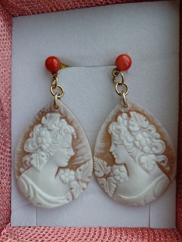 Orecchini cammeo sardonico - ,