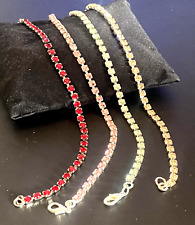 Bracciale tennis da uomo braccialetto con zirconi swarovski argento donna