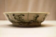 Antico Qing Cinese Blu Bianco