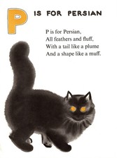 Stampa gatto persiano nero