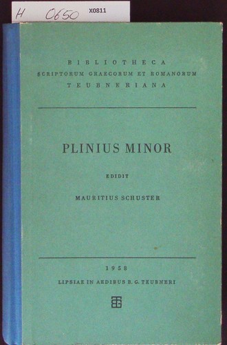 Plinius minor epistvlarum - minor.,