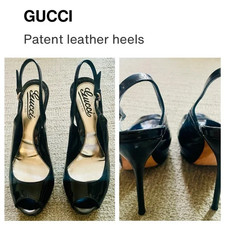 Gucci sandali neri in vernice