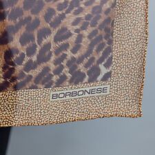 Foulard Borbonese - 100% seta - animalier leopardo tapiro - Made in Italy 87x90