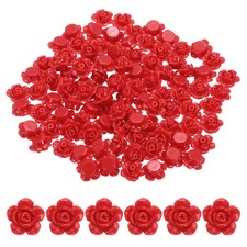 100 Pezzi Perline Fiore Rosa