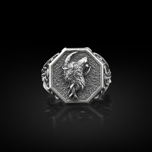 Anello uomo argento con - da,