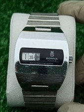 Raro OROLOGIO SORNA vintage Space Age Digital Jump Hour automatico anni 70...