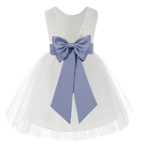 Abito bambina bianco fiori con
