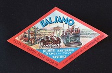 Antica etichetta BALSAMO Pasta