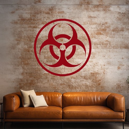 Adesivo murale biohazard - murale,