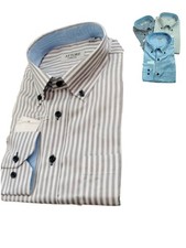 camicia uomo Attore RIGHE LARGHE BOTTON DOWN regular fit manica lunga cotone