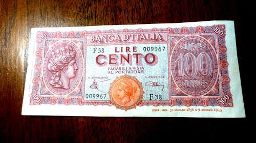 Italy 100 lire - 1944, 75