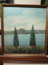 QUADRO LAGO DI GARDA OLIO SU