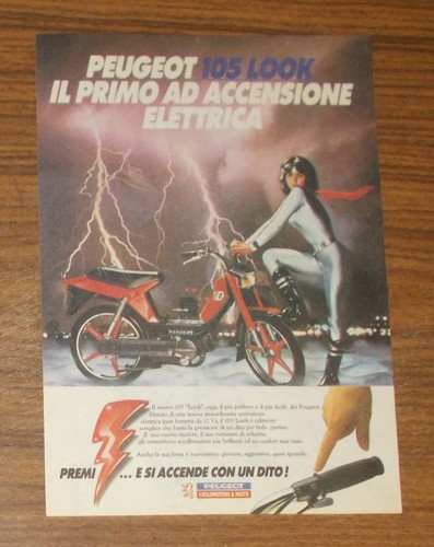 Rara pubblicità peugeot 105 - rara,