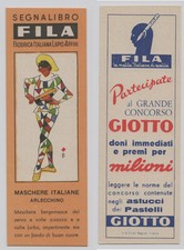SEGNALIBRO FILA SERIE MASCHERE ITALIANE ARLECCHINO GIOTTO ROSSO ALINARI