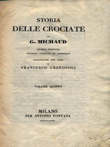 Storia delle crociate volume - storia,