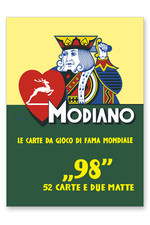 Carte da Gioco Modiano Plastificate "Poker98"            - Rosse e/o  Blu