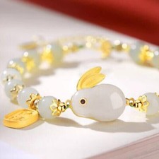 Bracciale donna giada coniglio