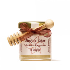 20 BOMBONIERA MIELE MATRIMONIO SEGNAPOSTO SPARGIMIELE  personalizzabile