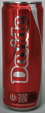 lattina limited edition Italia Coca-Cola Original Taste Nome DAVIDE 33cl piena