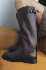 Stivaletti zara flat pelle - zara,