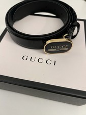 Gucci cintura in pelle nera