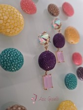 Orecchini pendenti, Swarovski, Pelle Di Razza, regalo, donna