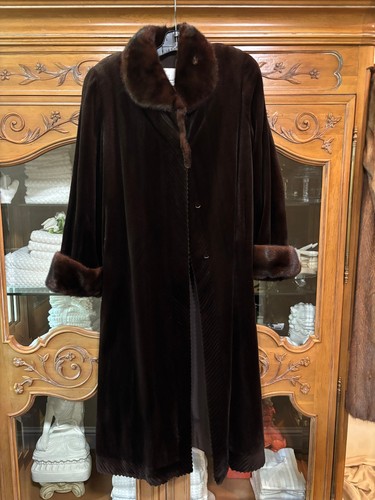 Cappotto visone donna marrone - cappotto,