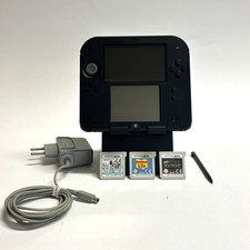 Nintendo 2DS Nera Console con 3 Giochi Originali | Pennino Nero