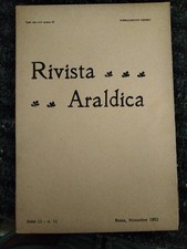 Rivista Araldica 1953-conti Di