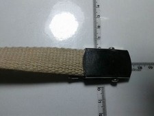 cintura 2 cm BEIGE CON fibbia RULL militare COLOR ARGENTO military belt man