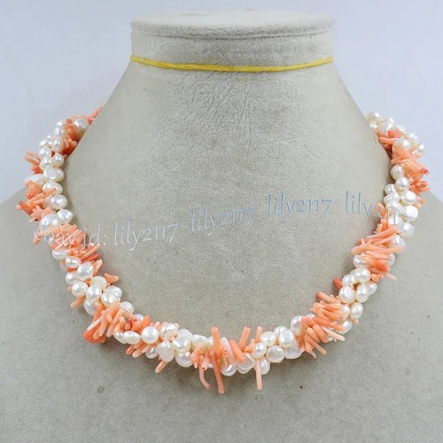 Collana fili naturale bianco - collana, 3