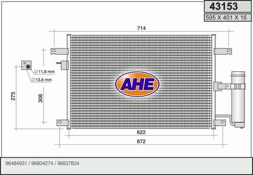 Condensatore chevrolet nubira - condensatore,