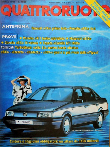Quattroruote 390 1988 - , prove