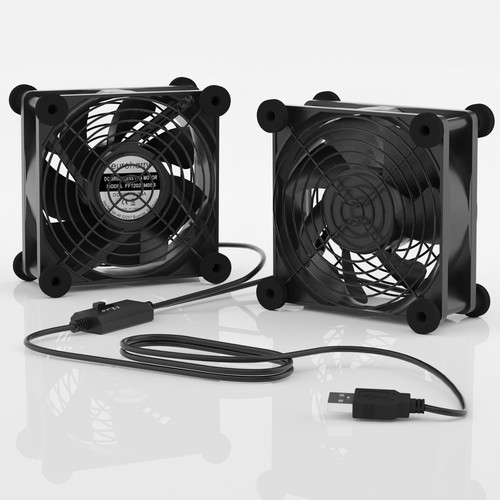 Ventilatore usb 120mm - pc, 2in1