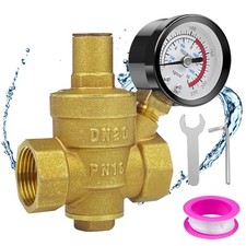 DN20 Riduttore di Pressione Acqua con Manometro Pressione Acqua Regolatore di