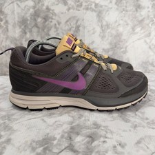 Nike Pegasus 29 Trail Womens 10 Gray Purple Running Shoes Low Athletic 525034