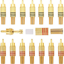 Connettori spina rca - pz,