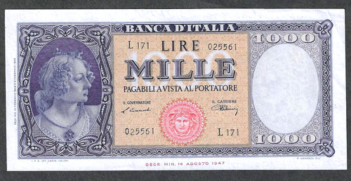 Italy 1000 lire 1948 88a - 1948, p-88a