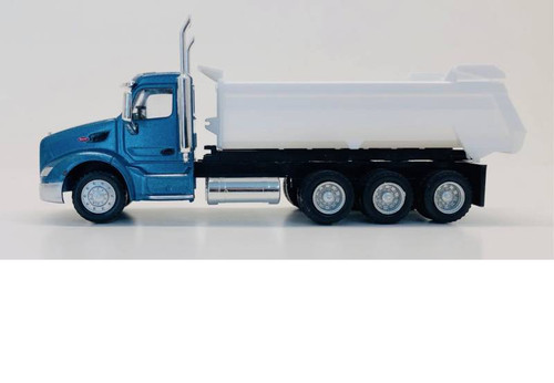 Peterbilt 579 dump truck blue - peterbilt,
