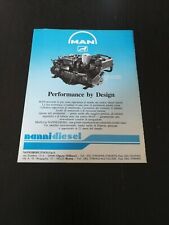 1990 MAN MOTORE DIESEL MARINO D 2866 LXE 440 HP NANNI PUBBLICITA VINTAGE AD